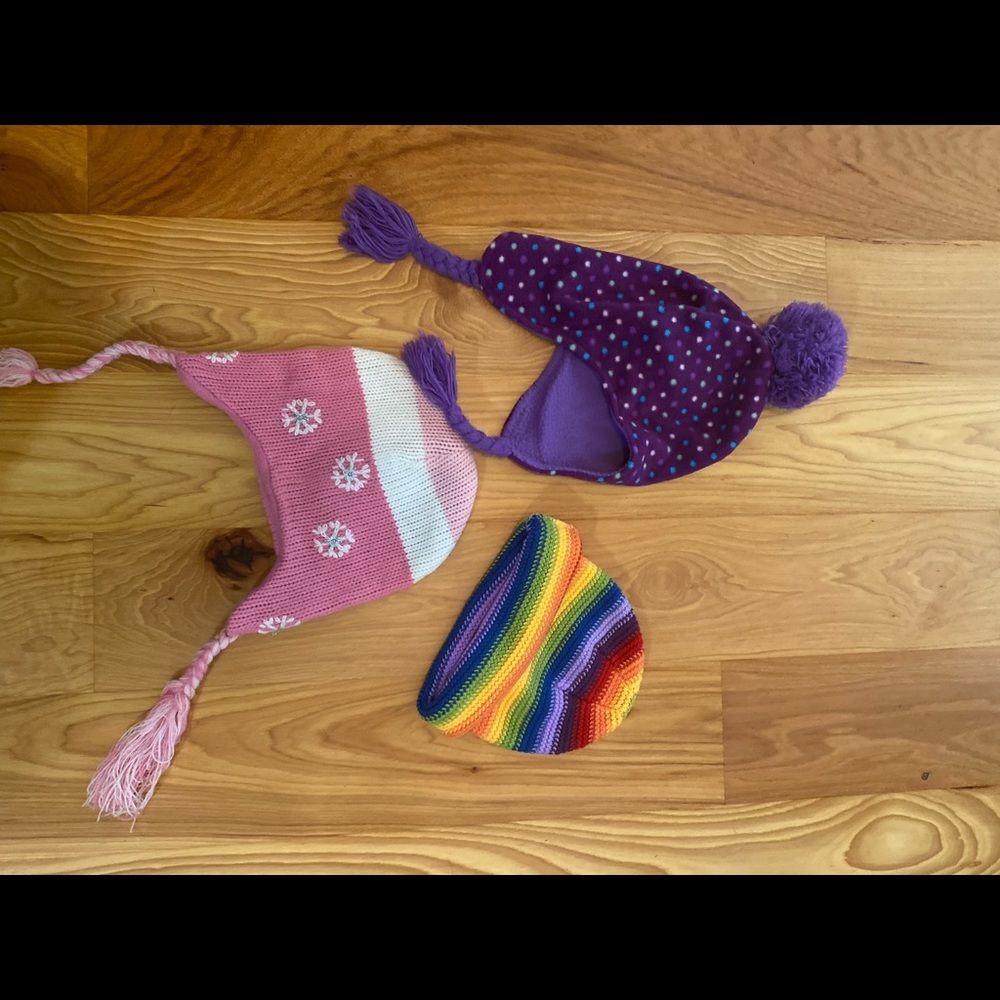 Girls size 4-7 winter hats